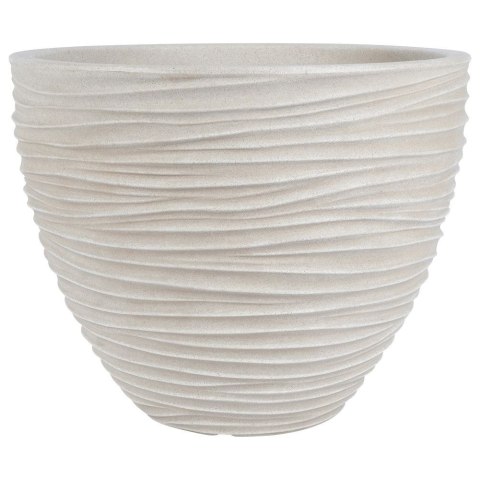 Doniczka ogrodowa plastikowa beżowa okrągła 39x31 cm VILDE 339437