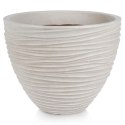 Doniczka ogrodowa plastikowa beżowa okrągła 39x31 cm VILDE 339437
