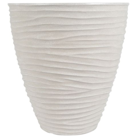 Doniczka ogrodowa plastikowa beżowa okrągła 39x41,5 cm VILDE 339439