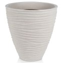 Doniczka ogrodowa plastikowa beżowa okrągła 39x41,5 cm VILDE 339439