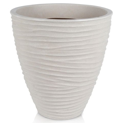 Doniczka ogrodowa plastikowa beżowa okrągła 39x41,5 cm VILDE 339439