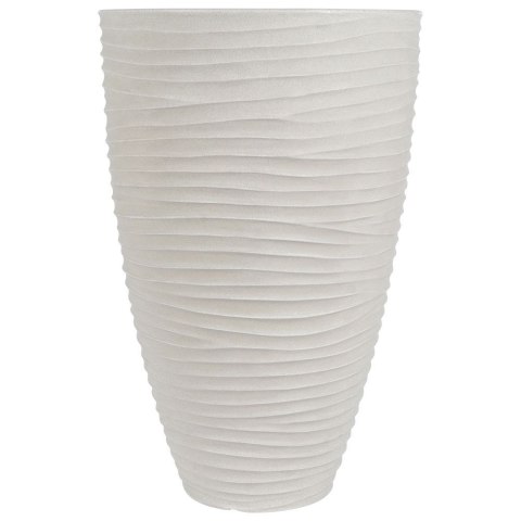 Doniczka ogrodowa plastikowa beżowa okrągła 39x60 cm VILDE 339441