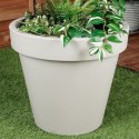 Doniczka ogrodowa plastikowa beżowa okrągła 48x43 cm VILDE 339430