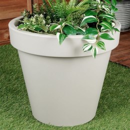 Doniczka ogrodowa plastikowa beżowa okrągła 48x43 cm VILDE 339430