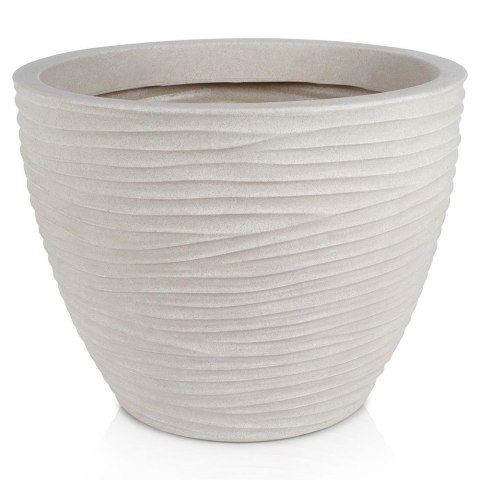 Doniczka ogrodowa plastikowa beżowa okrągła 48,5x37,5 cm VILDE 339443