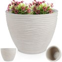Doniczka ogrodowa plastikowa beżowa okrągła 48,5x37,5 cm VILDE 339443