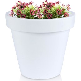 Doniczka ogrodowa plastikowa biała okrągła 39x35 cm VILDE 339427