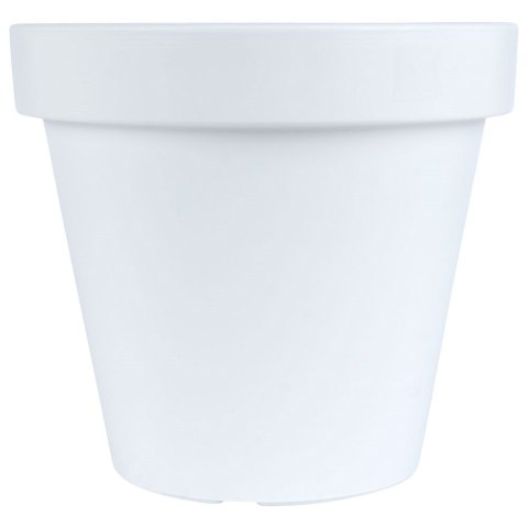 Doniczka ogrodowa plastikowa biała okrągła 39x35 cm VILDE 339427