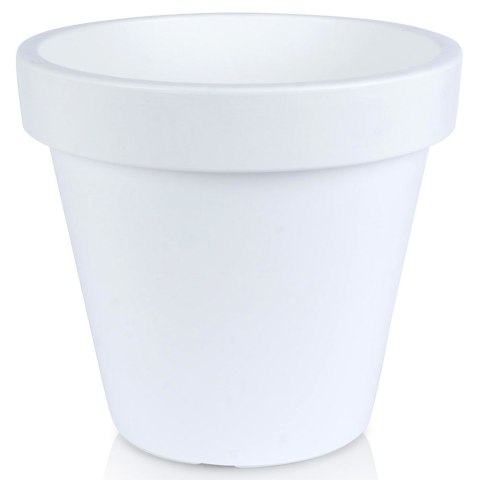 Doniczka ogrodowa plastikowa biała okrągła 39x35 cm VILDE 339427