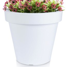 Doniczka ogrodowa plastikowa biała okrągła 48x43 cm VILDE 339431
