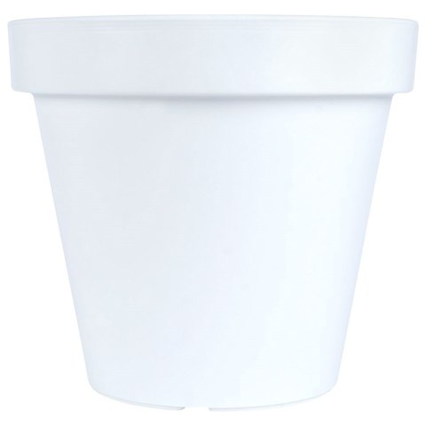 Doniczka ogrodowa plastikowa biała okrągła 48x43 cm VILDE 339431