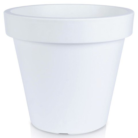 Doniczka ogrodowa plastikowa biała okrągła 48x43 cm VILDE 339431