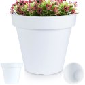Doniczka ogrodowa plastikowa biała okrągła 48x43 cm VILDE 339431