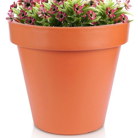 Doniczka ogrodowa plastikowa brązowa okrągła 48x43 cm VILDE 339428