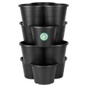 Doniczka ogrodowa plastikowa czarna kaskadowa piętrowa 4 szt. VILDE 339510