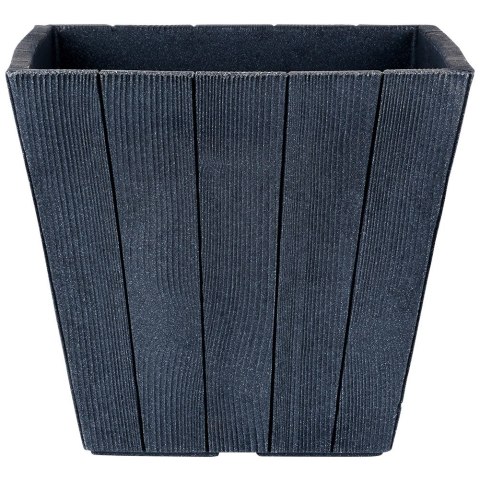 Doniczka ogrodowa plastikowa czarna kwadratowa 38,5x34,5 cm VILDE 339497