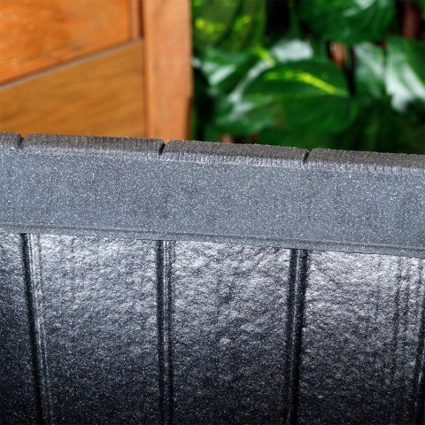 Doniczka ogrodowa plastikowa czarna kwadratowa 38,5x34,5 cm VILDE 339497