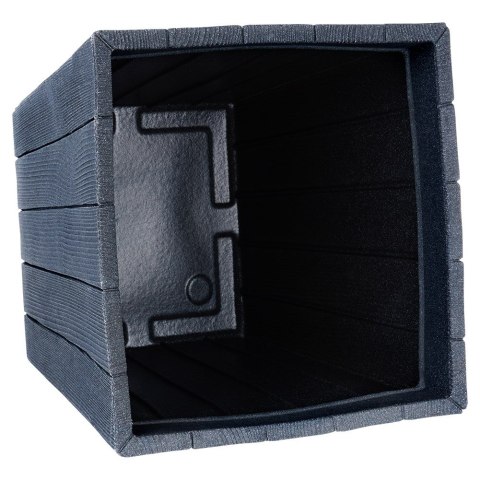 Doniczka ogrodowa plastikowa czarna kwadratowa 38,5x34,5 cm VILDE 339497