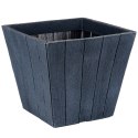 Doniczka ogrodowa plastikowa czarna kwadratowa 38,5x34,5 cm VILDE 339497