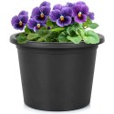 Doniczka ogrodowa plastikowa czarna okrągła 23 cm średnia VILDE 339513