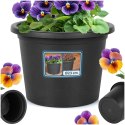 Doniczka ogrodowa plastikowa czarna okrągła 23 cm średnia VILDE 339513