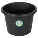 Doniczka ogrodowa plastikowa czarna okrągła 34 cm duża VILDE 339515