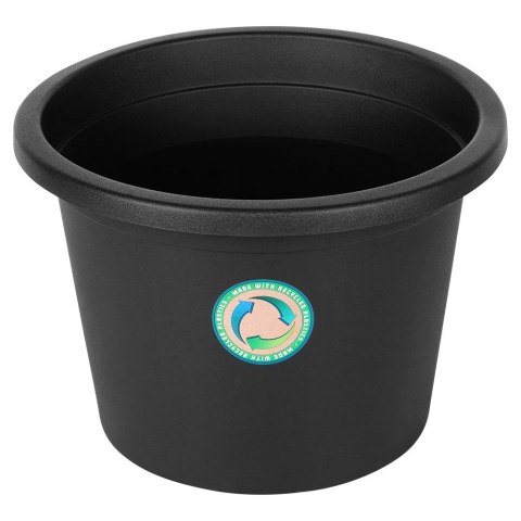 Doniczka ogrodowa plastikowa czarna okrągła 34 cm duża VILDE 339515