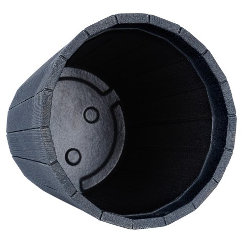 Doniczka ogrodowa plastikowa czarna okrągła 39x35 cm VILDE 339496