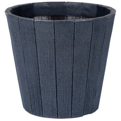 Doniczka ogrodowa plastikowa czarna okrągła 39x35 cm VILDE 339496