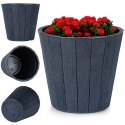 Doniczka ogrodowa plastikowa czarna okrągła 39x35 cm VILDE 339496