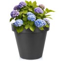 Doniczka ogrodowa plastikowa czarna okrągła 48 cm VILDE 339508-L
