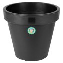 Doniczka ogrodowa plastikowa czarna okrągła 48 cm VILDE 339508-L