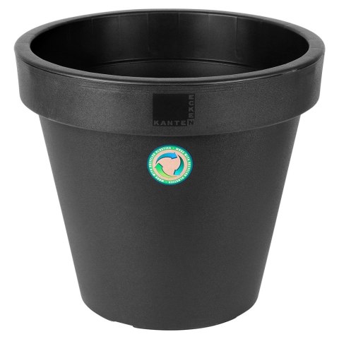 Doniczka ogrodowa plastikowa czarna okrągła 48 cm VILDE 339508-L