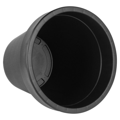 Doniczka ogrodowa plastikowa czarna okrągła 48 cm VILDE 339508-L