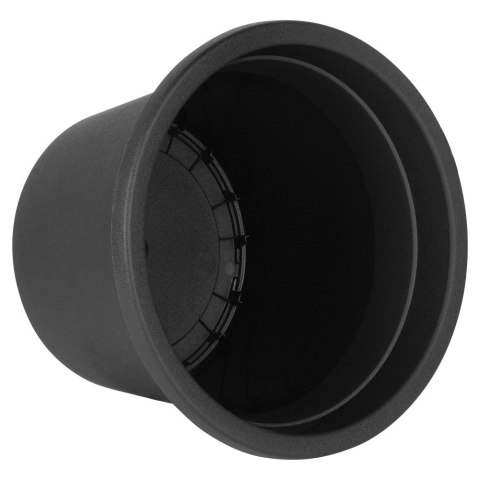 Doniczka ogrodowa plastikowa czarna okrągła duża 27,5 cm VILDE 339514