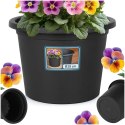 Doniczka ogrodowa plastikowa czarna okrągła duża 27,5 cm VILDE 339514