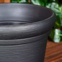 Doniczka ogrodowa plastikowa czarna okrągła duża 38x34 cm VILDE 339499