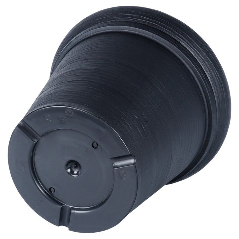 Doniczka ogrodowa plastikowa czarna okrągła duża 38x34 cm VILDE 339499