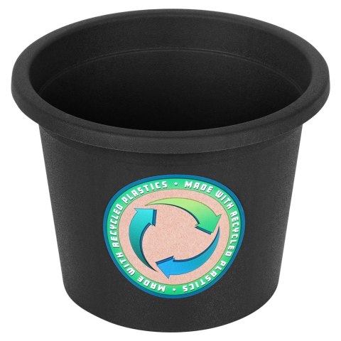 Doniczka ogrodowa plastikowa czarna okrągła mała 14,5 cm 3 szt. VILDE 339511
