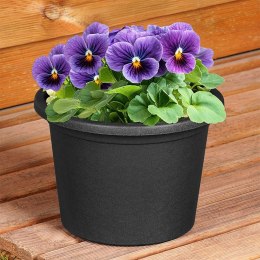 Doniczka ogrodowa plastikowa czarna okrągła mała 20 cm VILDE 339512