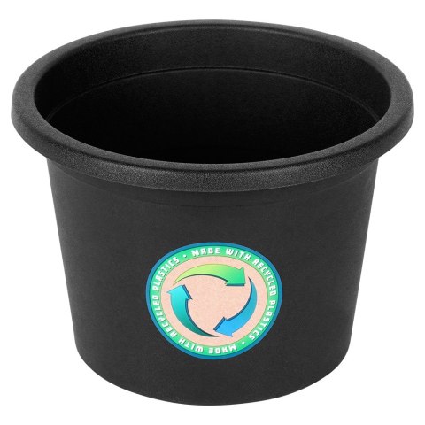 Doniczka ogrodowa plastikowa czarna okrągła mała 20 cm VILDE 339512