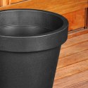 Doniczka ogrodowa plastikowa czarna okrągła mała 29 cm VILDE 339508-S