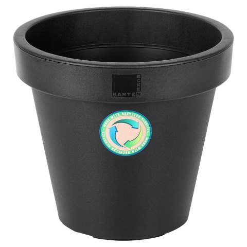 Doniczka ogrodowa plastikowa czarna okrągła mała 29 cm VILDE 339508-S