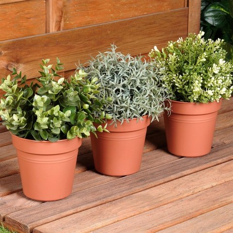 Doniczka ogrodowa plastikowa okrągła mała 13 cm 3 szt. PROGARDEN 339518