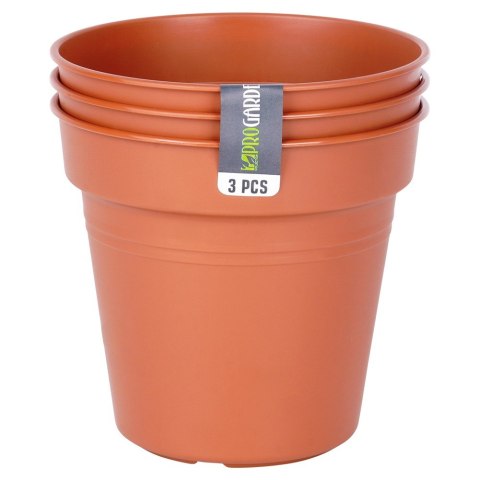 Doniczka ogrodowa plastikowa okrągła mała 13 cm 3 szt. PROGARDEN 339518