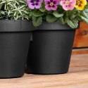 Doniczka ogrodowa plastikowa potrójna czarna duża 39,5 cm VILDE 339509