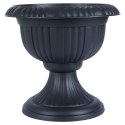 Doniczka ogrodowa plastikowa szara kielich 39x36 cm VILDE 339423