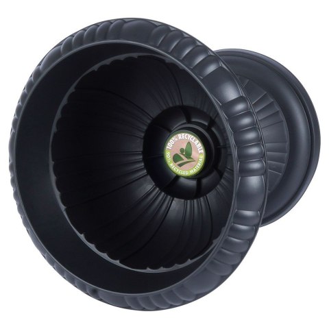 Doniczka ogrodowa plastikowa szara kielich 39x36 cm VILDE 339423