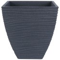 Doniczka ogrodowa plastikowa szara kwadratowa 39x39x41 cm VILDE 339434