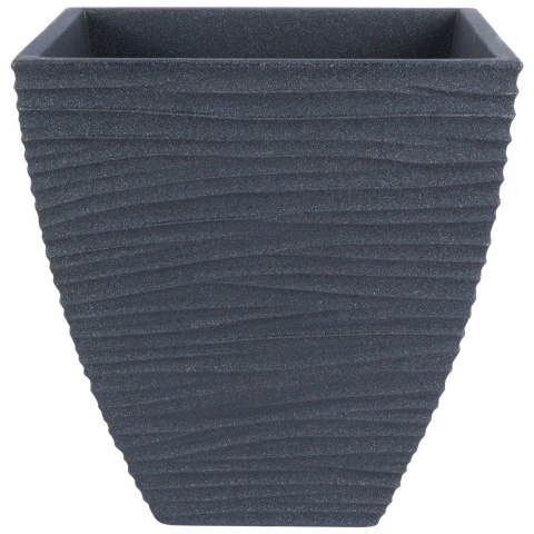 Doniczka ogrodowa plastikowa szara kwadratowa 39x39x41 cm VILDE 339434